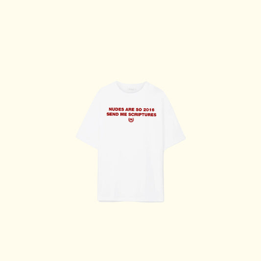 SMS(Send-Me-Scriptures) Tee White