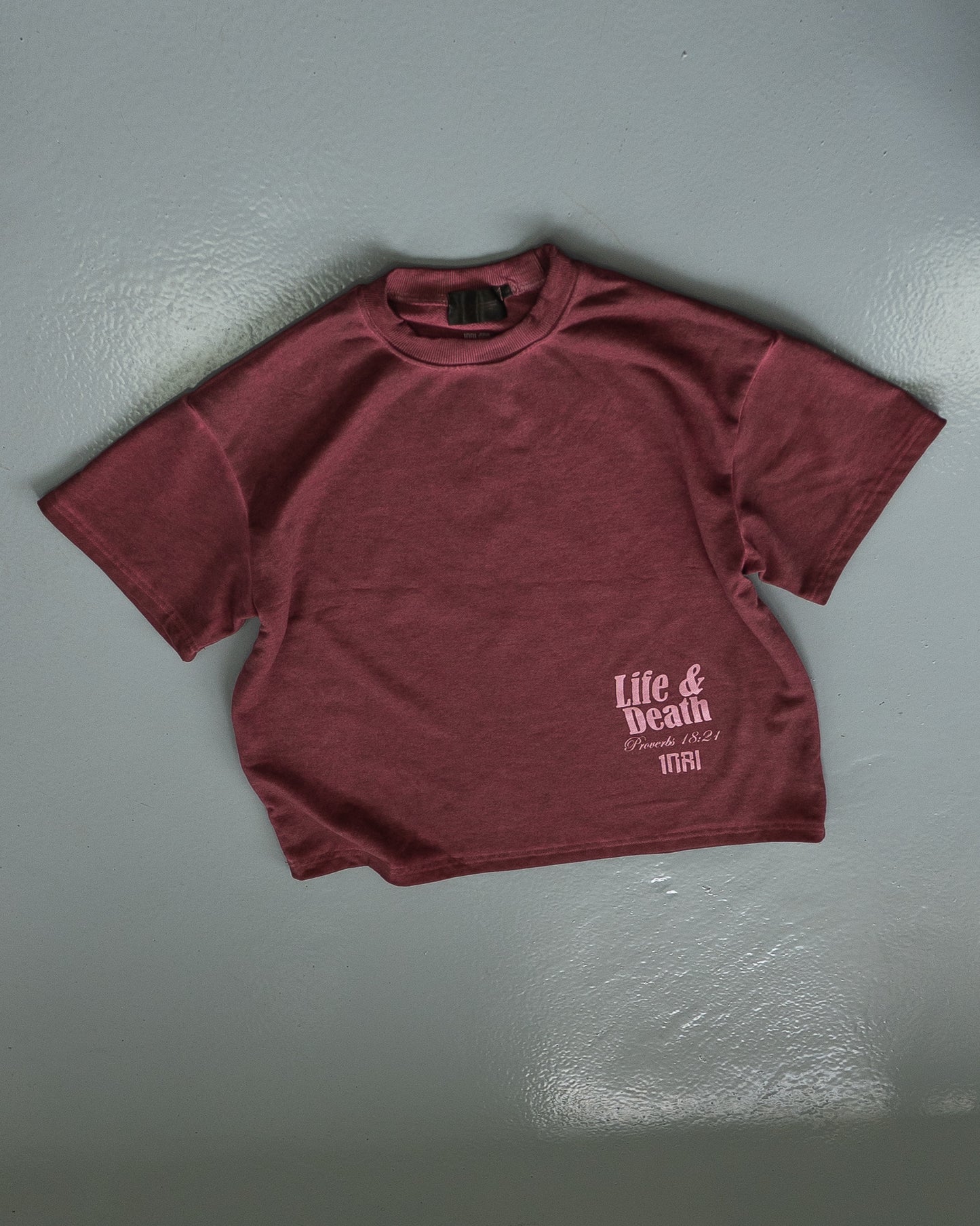 Life and Death Tee Burgundy